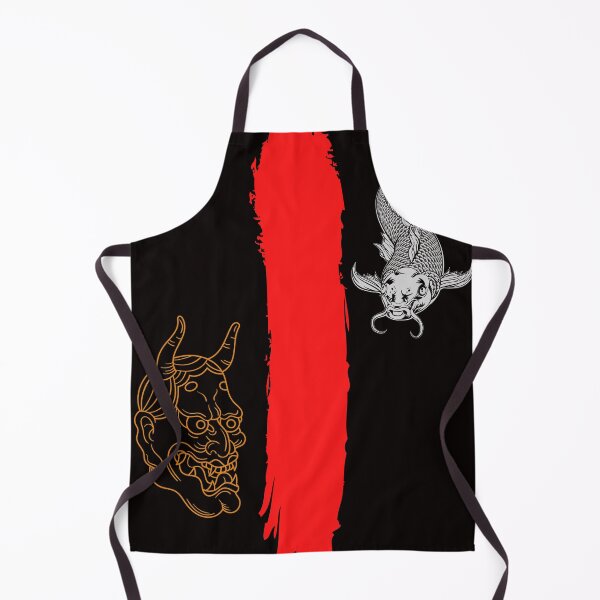 Item preview, japanese hannya mask and carp designed and sold by SpicyCherrys.