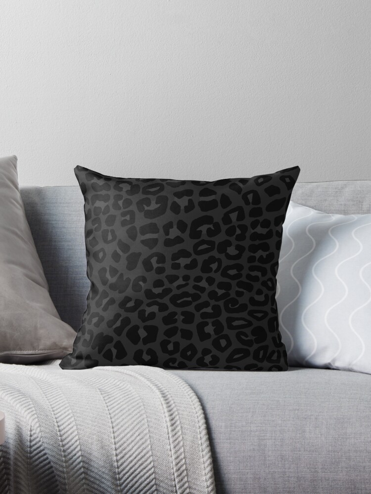 Grey leopard outlet pillow