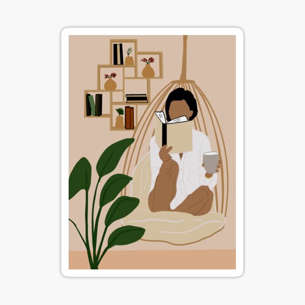 Item preview, Woman reading book designed and sold by AnuKumariVerma.