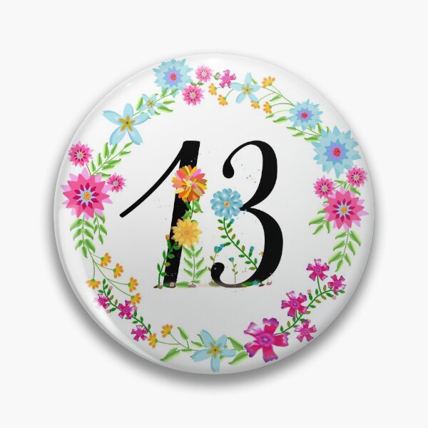 Item preview, Floral Number 13 Thirteen designed and sold by BleuSky.