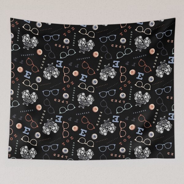 Item preview, Optometry on Black designed and sold by Hodgepodge Bricolage.