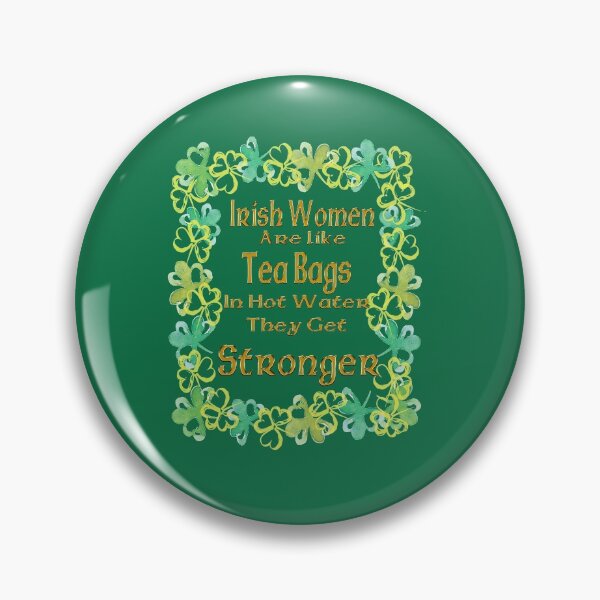 Item preview, Irish Women Are Strong Watercolor Shamrocks Gold Ireland designed and sold by funnytshirtemp.