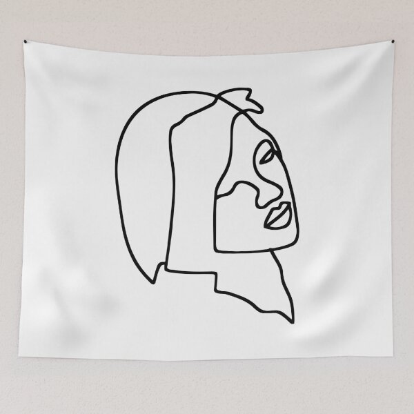 Item preview, Abstract Modern - Minimal Feminine Portrait - One Line Drawing designed and sold by RLYGR8.