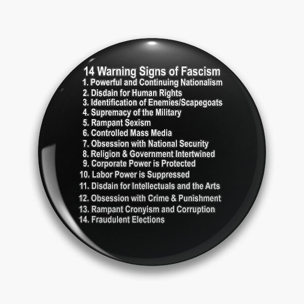 Item preview, 14 Warning Signs of Fascism Anti Donald Trump Resist Protest facism designed and sold by funnytshirtemp.