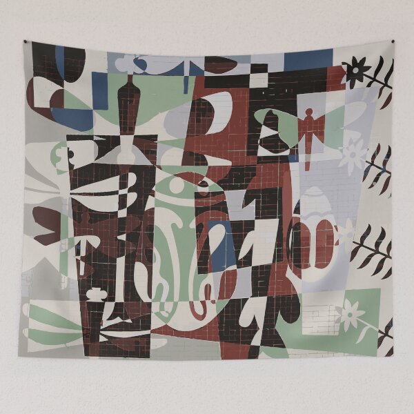 Item preview, Kenneth Barden Halifax swimming pool mural "British Pond Life" designed and sold by am-mantilla2156.