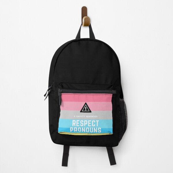 Item preview, Warning Post - Respect Pronouns - Genderflux designed and sold by thesassypanda.