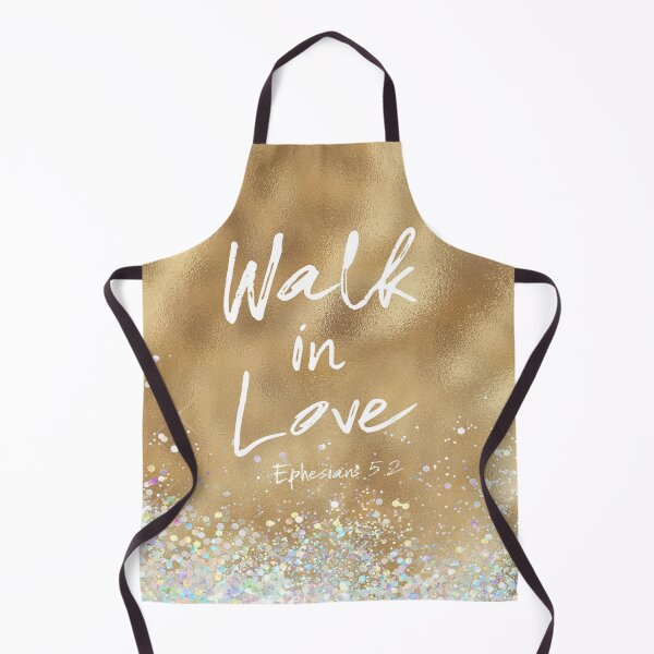 Item preview, Gold Walk in Love Bible Verse designed and sold by motivateme.