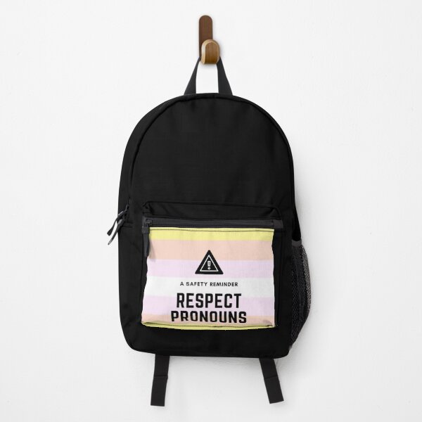 Item preview, Warning Post - Respect Pronouns - Pangender designed and sold by thesassypanda.