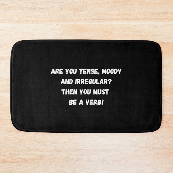 Item preview, verbs - linguist pun designed and sold by Beyond Words.