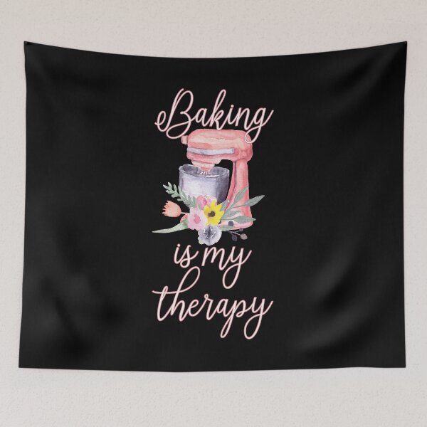 Item preview, Pretty Floral Baking Is My Therapy Gift for Women designed and sold by jpjournals.