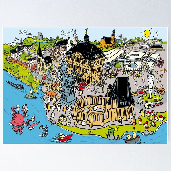 Hanau Wimmelbild von Rautie Poster