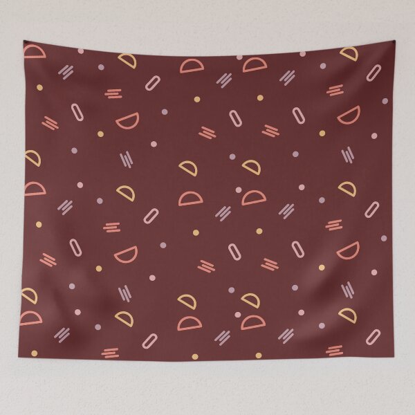 Item preview, Maroon random shapes geek pattern gift design designed and sold by Michael Schmidt.