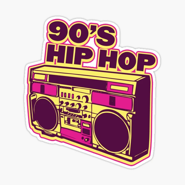 ☆AZ☆ Hiphop 90s Vintage Sticker 15 90's Rap Logo Sticker Pack - Clear, Holographic, or White