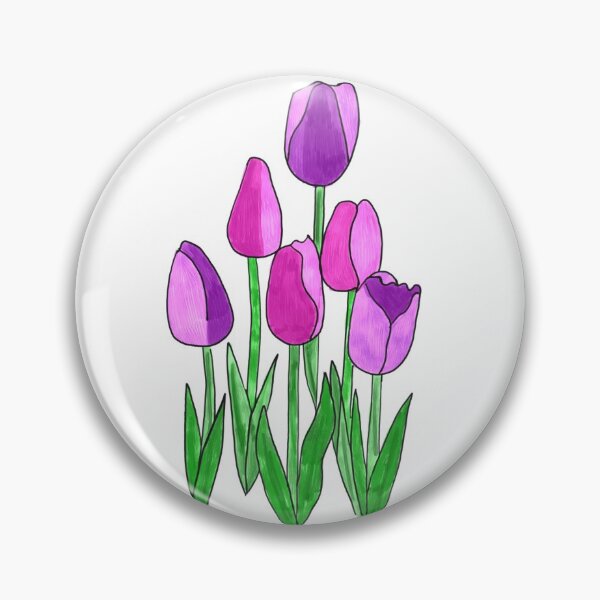 Aperçu de l'œuvre Tulipe rose et violet sans fond créée et vendue par NeedlingGod.