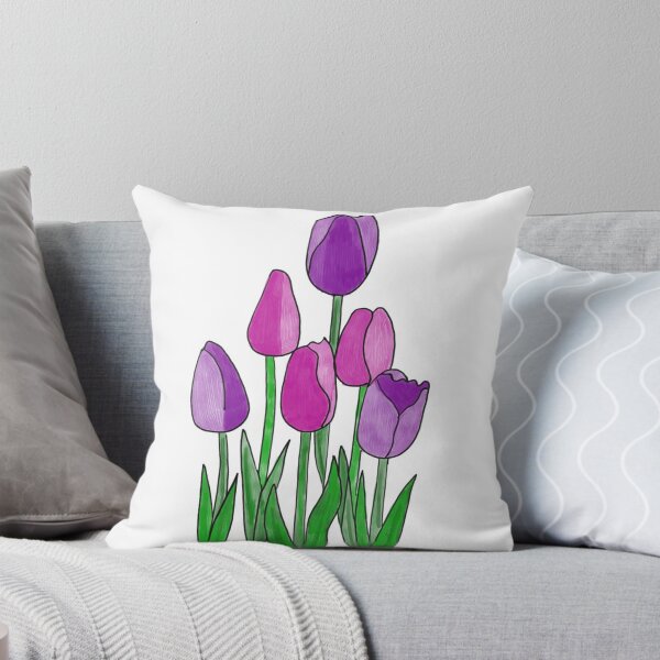 Artikelvorschau, Tulip Pink & Purple ohne Hintergrund entworfen und verkauft von NeedlingGod.