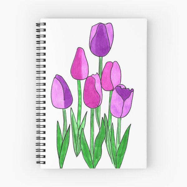 Artikelvorschau, Tulip Pink & Purple ohne Hintergrund entworfen und verkauft von NeedlingGod.