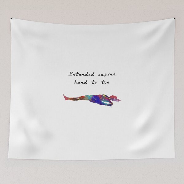 Item preview, Extended Supine Hand To Toe  Yoga Pose Watercolor Design designed and sold by vividpixelusa.