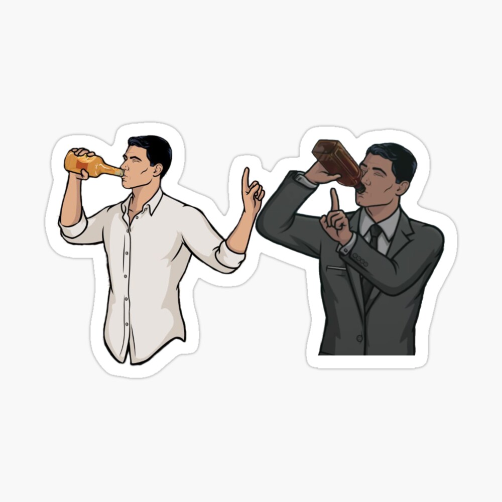 Archer Drinking Finger Up Making Other Archer Wait Funny Poster For Sale By Flaars Redbubble