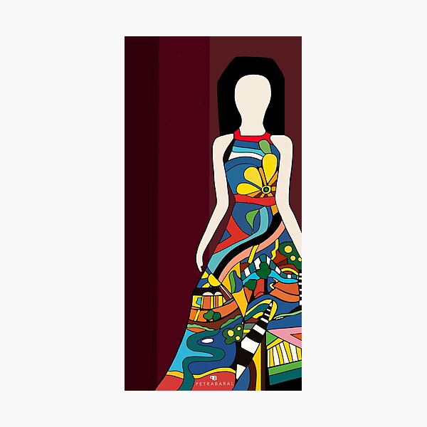 Woman in a Dress Fotodruck