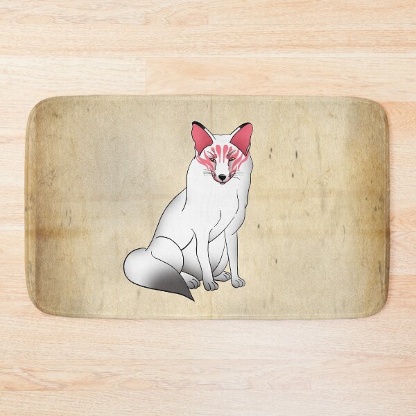 Item preview, White Kitsune Fox, Japanese Legendary Animal, Vintage Style Background designed and sold by Koalaslifestyle.