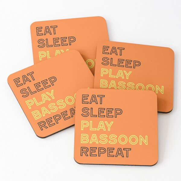 Item preview, Eat, Sleep, Play Bassoon, Repeat (Black) designed and sold by MusicTeesStore.