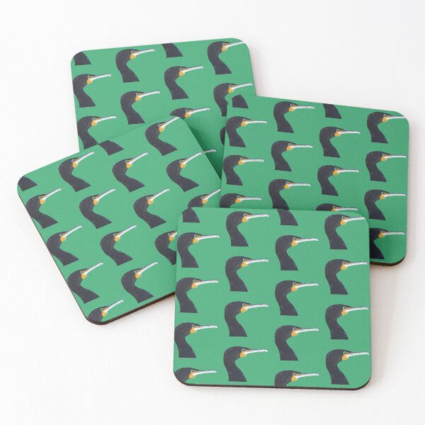 Item preview, Funky Green Cormorant - Modern, Bright, Colour Pop design from the Seabird Collection designed and sold by ArtbyCathyUK.