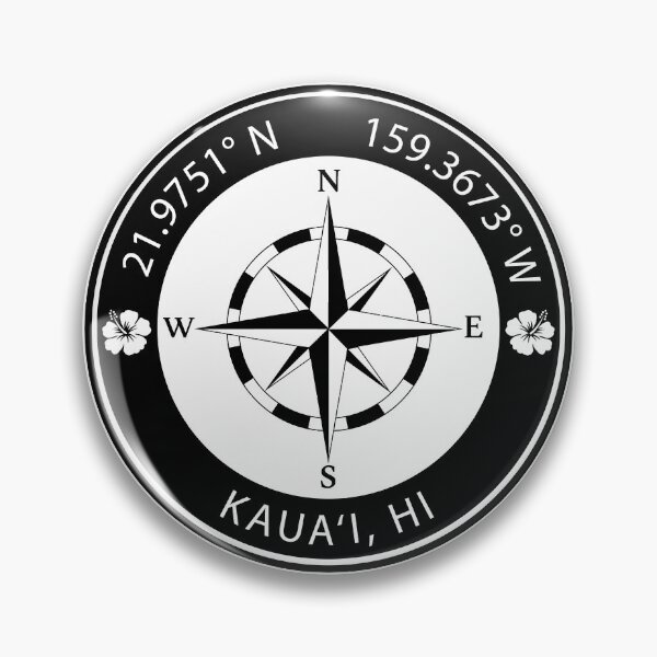 Item preview, Kaua'i, Hawaii Geographical Coordinates designed and sold by TeeOhGraphics.