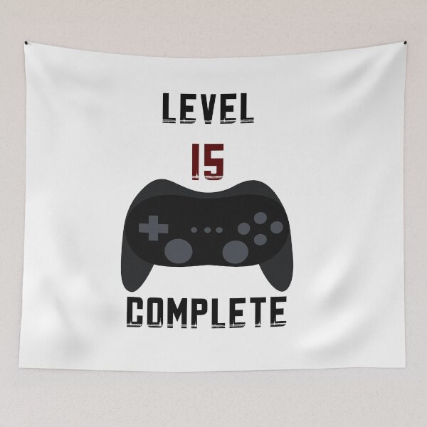 Item preview, Level 15 complete, birthday, birthday present, gift idea designed and sold by ThommyBLN.