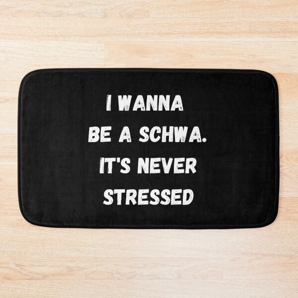Item preview, Schwa - linguist pun no stress designed and sold by Beyond Words.