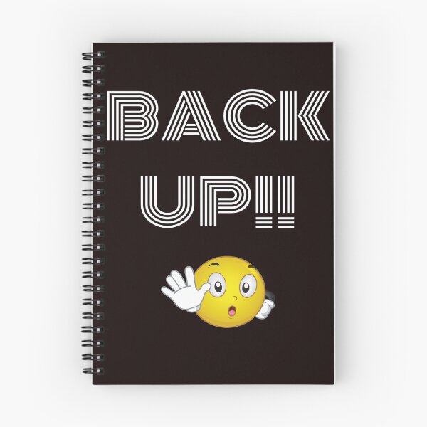 Item preview, Back Up-White Text-Yellow Emoji w/white glove designed and sold by Trendi61.