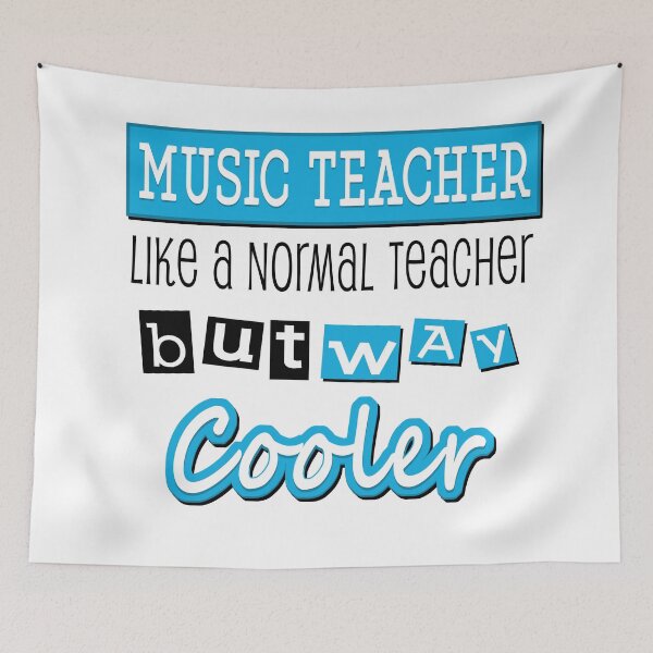 Aperçu de l'œuvre Professeur de musique, comme un professeur normal mais beaucoup plus cool (noir) créée et vendue par MusicTeesStore.