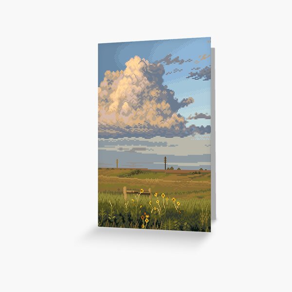 Golden Sky Mountain Greeting Card