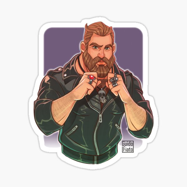 Biker Bear Sticker