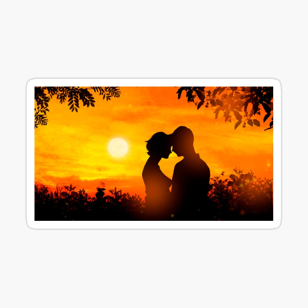 Sunset Couple Silhouette