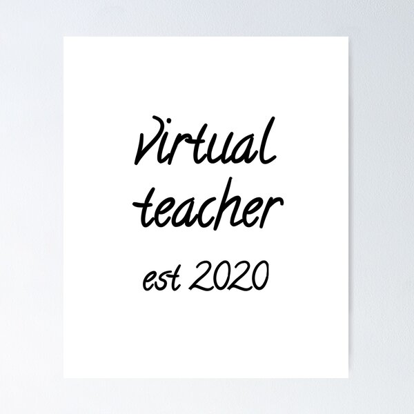 Item preview, Virtual Teaching Virtual Teacher Est 2020 T-Shirt Slim Fit T-Shirt designed and sold by aichachams.
