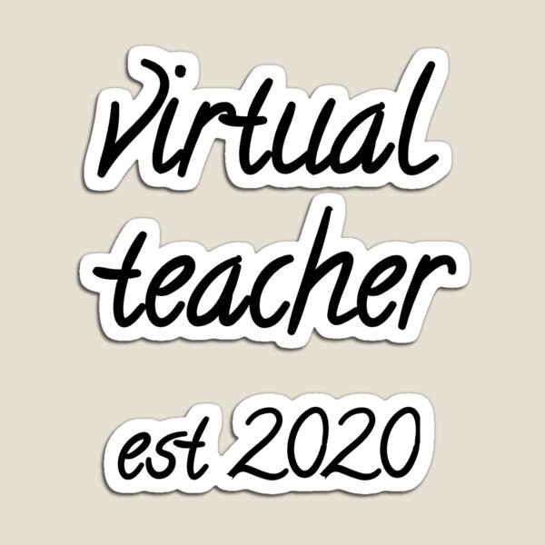 Item preview, Virtual Teaching Virtual Teacher Est 2020 T-Shirt Slim Fit T-Shirt designed and sold by aichachams.