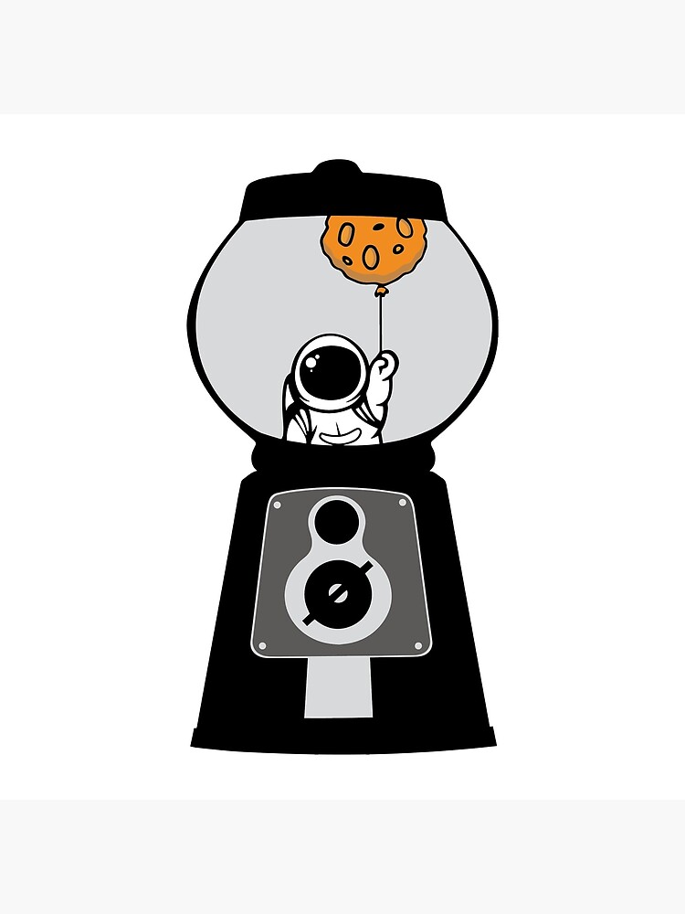 "Astronaut in Gumball Machine" Art Print by HappyCabbage | Redbubble