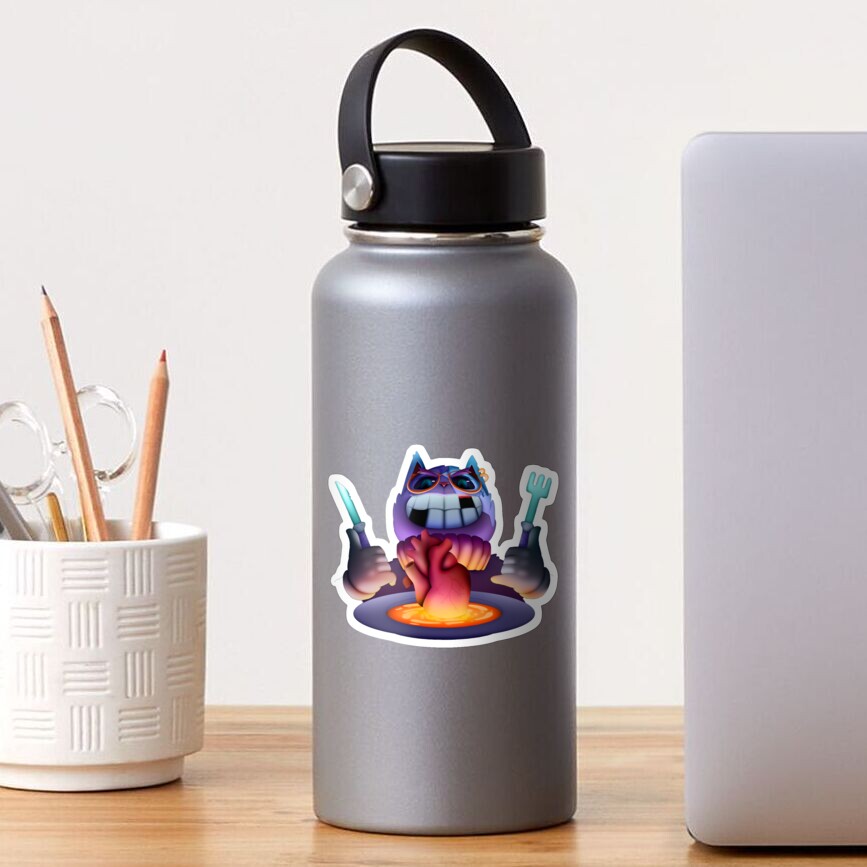 Hungry Heartbreaker Cat Sticker