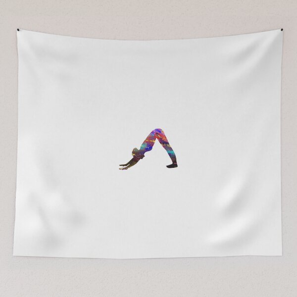 Item preview, Downward Facing Dog Yoga Pose Watercolor Design designed and sold by vividpixelusa.