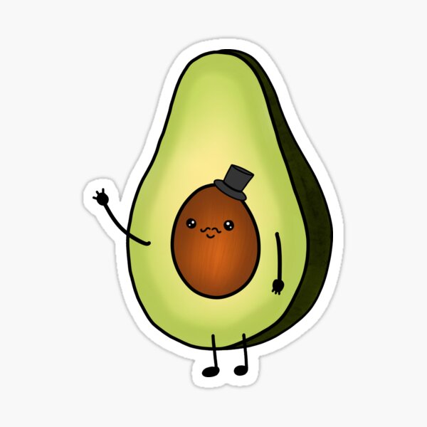 Fancy Avocado Sticker
