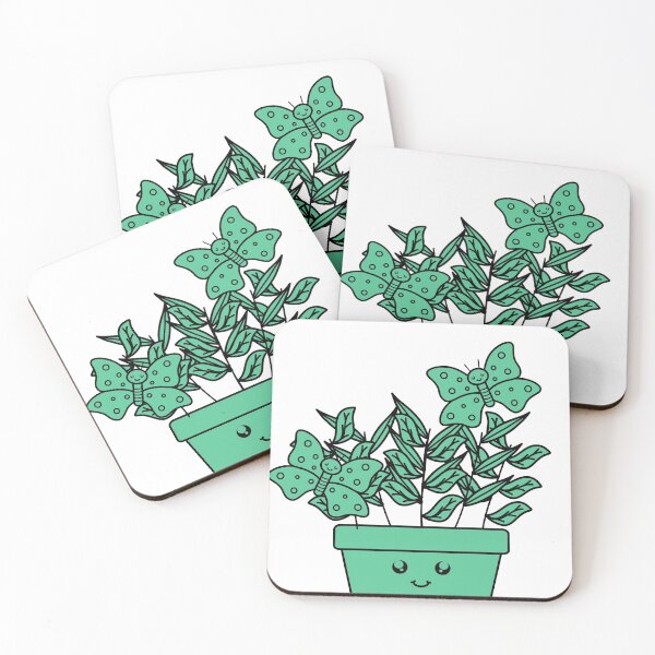 Item preview, green plant smiley face designed and sold by Con Inspo.