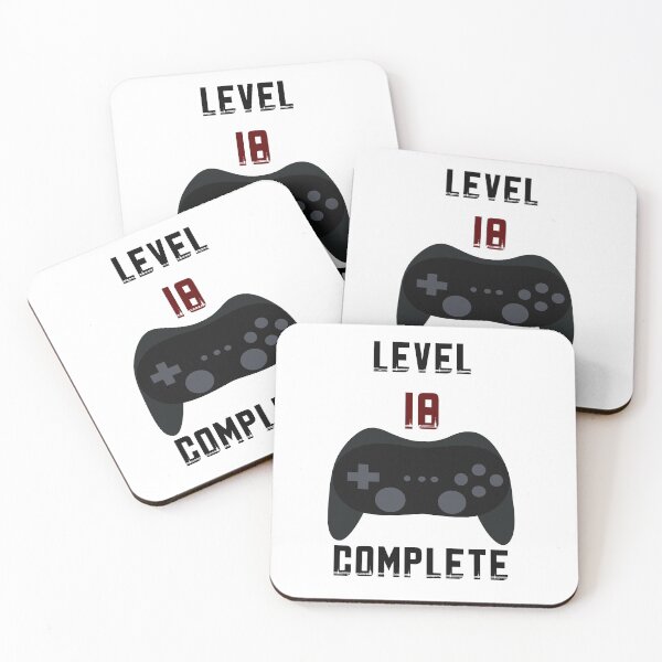 Item preview, Level 18 complete, birthday, birthday present, gift idea designed and sold by ThommyBLN.