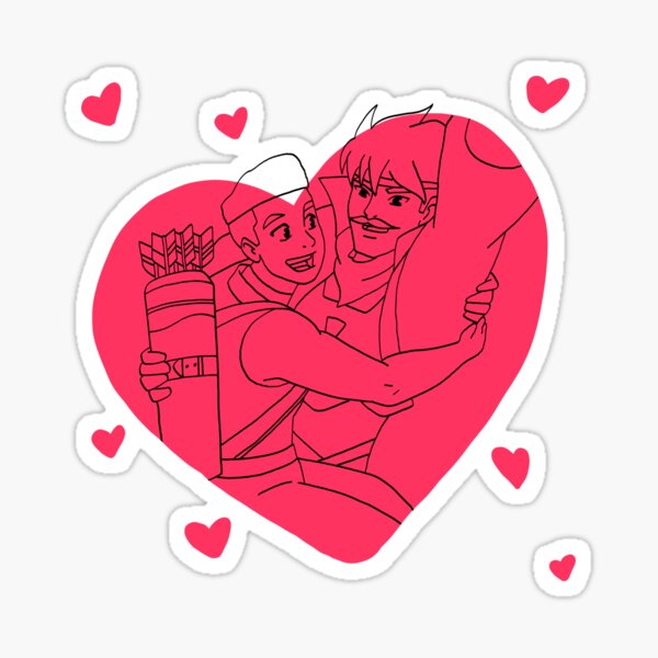 She-Ra Bow and Seahawk love Glossy Sticker