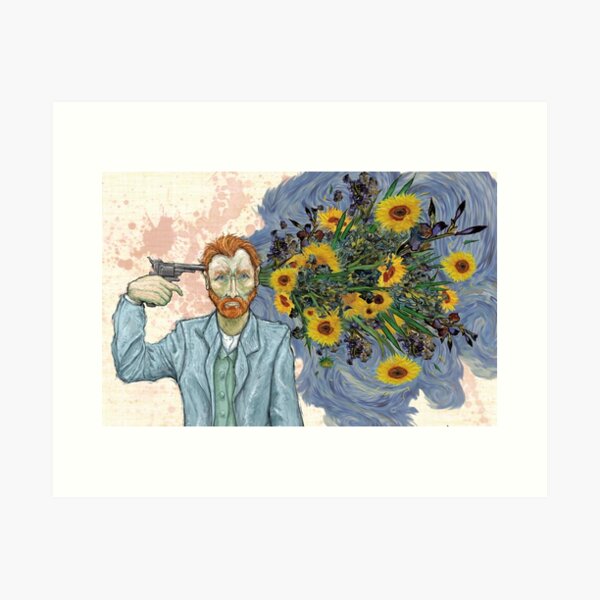 Item preview, Sunflowers Van Gogh Killing himself  designed and sold by tetyboom.