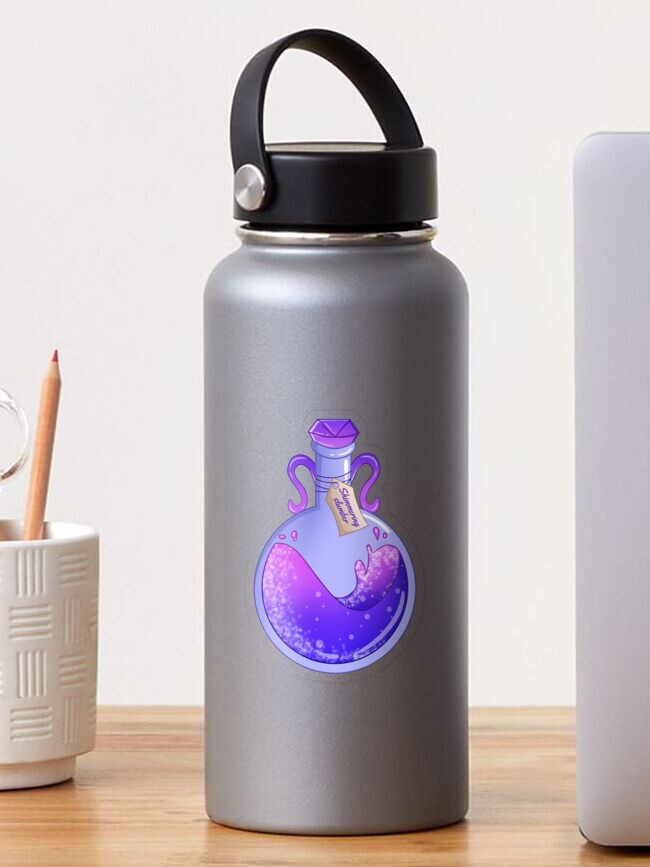 Blue and purple crystal potion  Sticker for Sale by galaxymadison