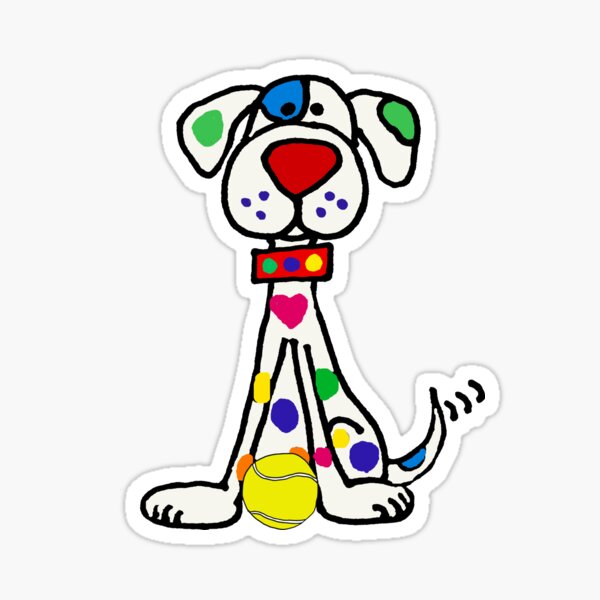 Item preview, Funny White Hound Dog Cartoon designed and sold by Nature's Fancy.