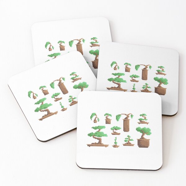 Item preview, Pixel Art Bonsai Tree Grid designed and sold by zprs.