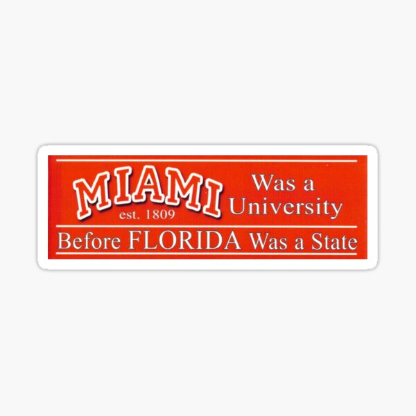 Miami before FLORIDA Sticker