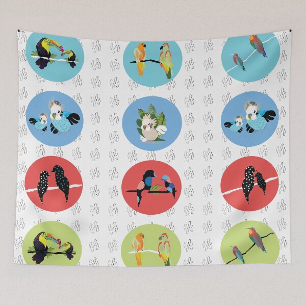 Item preview, Retro Modern Bird Circular Pattern designed and sold by angeoshappyowls.