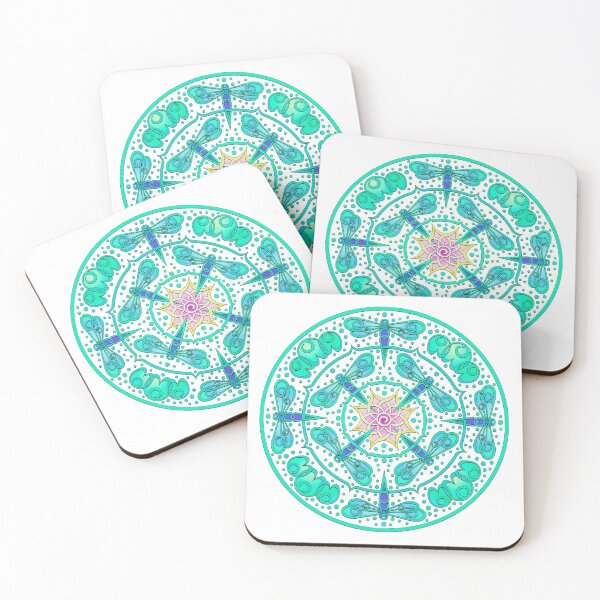 Aperçu de l'œuvre Mandala libellule verte créée et vendue par Dana Kester-McCabe.